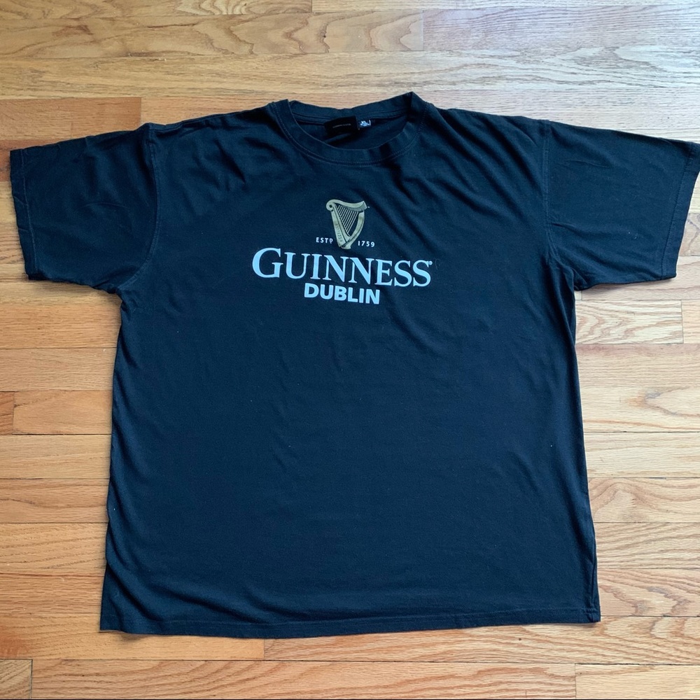 Guinness Dublin Beer Relaxed Fit Black Shirt Extra Large